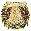 150 Bulbs - Multi-Color Chili Pepper Wreath - 14 in. Diameter - Green Wire - 120V