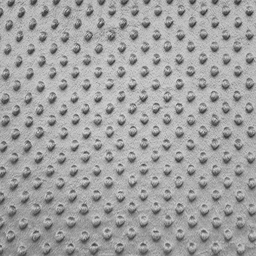 Minky Snuggle Dimple Dot 60 Inch Fabric By the Yard (F.E.®) (Grey)