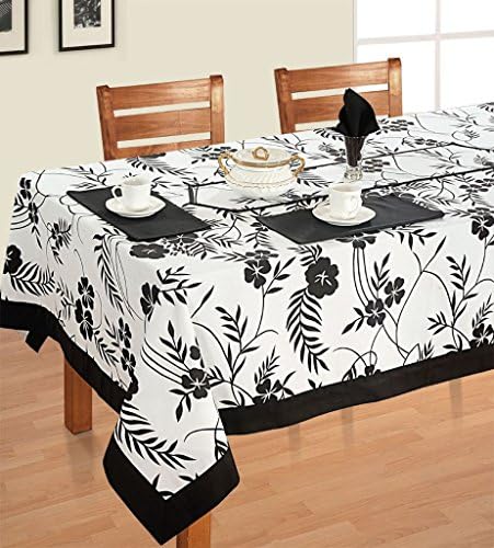 Solretail Hibiscus Rectangular 6 Seater Tabelcloth &amp; 6 Napkins Set