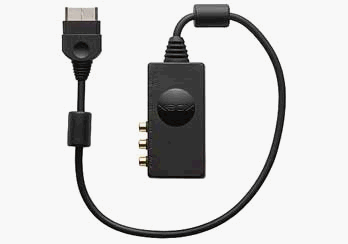 Microsoft Xbox AV Pack Advanced - Game console link cable - S-Video / composite video / audio - 4 pin mini-DIN, RCA, TOSLINK (F) - Xbox AV connector (M) - black