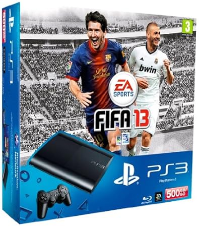 Console PS3 Ultra slim 500 Go noire + Fifa 13