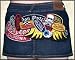 Von Dutch Women's Multi Patches Mini Skirt