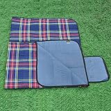 ATAYA Outdoor Camping Picnic Blanket w/Waterproof Backing & Carrying Strap,100% Polyester, Plaid, 51x59 Inch 85037134