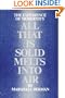 All That Is Solid Melts into Air: The Experience of Modernity