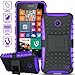 ElBolt 3 in 1 Bundle Nokia Lumia 635 / Nokia Lumia 630 Armor Grenade Stand Hard Gel Case - Purple with Free Ultra-Sensitive Stylus Pen and Premium Screen Protector by BeautyCentral TM