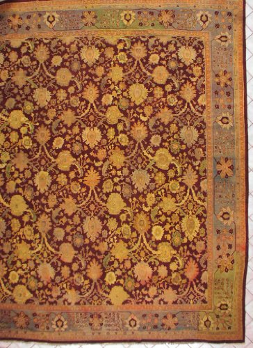 13x15 ANTIQUE 1880 AGRA ORIENTAL AREA RUG CARPET 