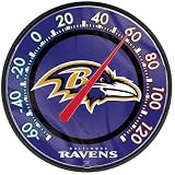 BALTIMORE RAVENS OFFICIAL 12.75" DIAMETER NFL THERMOMETER