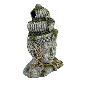 Sunyiny Aquarium Decorations Head Sculpture Aquarium Decor
