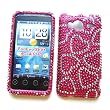 HTC EVO Shift 4G (Sprint) Snap-on Protector Hard Case Rhinestone Cover "Candy Hearts" Design