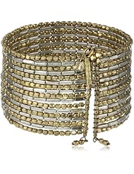 Kenneth Cole New York "Seed Bead Boost" Two-Tone Seed Bead Coil Bracelet, 7.5"