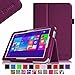 Fintie Toshiba Encore 2 WT10 Folio Case - Premium Leather Stand Cover with Stylus Holder for Toshiba Encore 2 WT10-A32 / A64 10.0-Inch Windows 8.1 Tablet - Purple