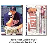 1998 Fleer Tradition Update Corey Koskie Rookie Card