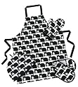 Rushbrookes Farmyard Cats Adults Apron