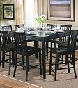 Contemporary Style Black Counter Height Dining Table