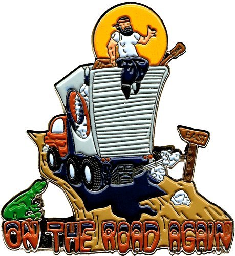 Hippy On Truck - On The Road Again - Enamel Pin