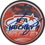 Scott Gomez Team USA Autographed Hockey Puck