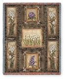 Garden Maze Flower Woven Throw Blanket