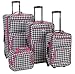 Fox Luggage F105-KENSINGTON PINK 4 Pc Kensington Pink Luggage Set Rockland