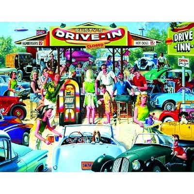 Rusty's Diner 1000+pc Jigsaw Puzzle by D.L. "Rusty" Rust