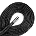 OrthoStep Waxed Very Thin Dress Round Black 27 inch Shoelaces 2 Pair Pack
