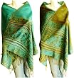 Jacquard Pashmina Shawl Stole Wrap Scarf--Peacock green#BC