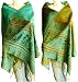 Jacquard Pashmina Shawl Stole Wrap Scarf--Peacock green#BC
