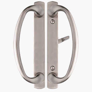 Charlotte Zinc Die-Cast Sliding Glass Door Handle in Antique Nickel Finish