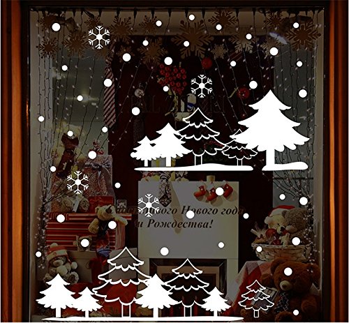 TOTOMO Christmas White forest Window Decal Sticker