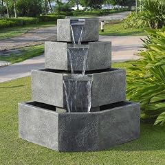 Eckiger Stufenbrunnen Springbrunnen in modernem Design