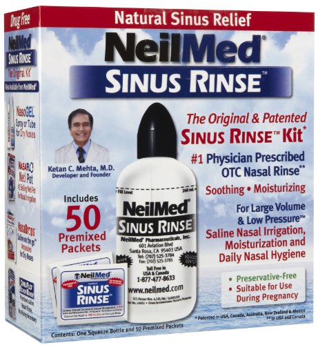 NeilMed Sinus Rinse Saline Nasal Rinse, Premixed Packets, 50 ct.