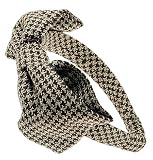L. Erickson USA Betty Bow Headband - Houndstooth Chocolate/Camel