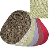 Braided Wool Hearth Rug - Spring green, 42 x 60