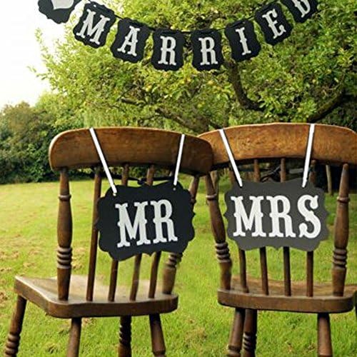 Aaronam Photo Booth 1set "Mr&mrs" Letter Garland Banner Wedding Party Photography Props Decoration