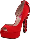 Betsey Johnson Womens Sammmii Pump,Red Satin,7 M US