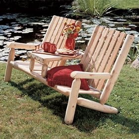 Rustic Natural Cedar Garden Tete-A-Tete