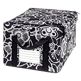 Large Fleur Black Storage Box