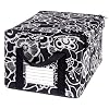 Large Fleur Black Storage Box