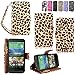 HTC Desire 510 Case - Cellularvilla Pu Leather Wallet Card Flip Open Pocket Case Cover Pouch for HTC Desire 510 (Brown Leopard)