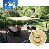 sunprotect Sonnensegel professional, 3,5x4,5m, Rechteck, beige