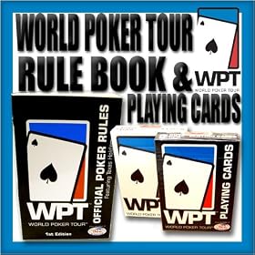 2 Decks of World Poker Tour Playing Cards with Official Poker Rule Book