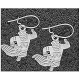 Logo Art Minnesota Golden Gopher Sterling Silver Team Logo Dangle Earrings