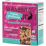 18 Rabbits Jr. Organic Gluten Free Granola Bar, Chocolate Cherry, 6-Count Box, 6.3 Ounce