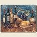 WINE Cheese GLASS CUTTING BOARD Kitchen HOME Decor NEW