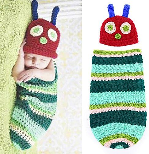 Space PH Photography Baby Outfits Costumes Clothes for Newborn Infant Both Boys and Girls within 3~6 Months Photo Props Crochet Knitted Photography Prop Outfit Set (Style1)