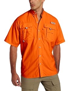 Columbia Men's Bahama II Short Sleeve Shirt, Orange Blast, Large