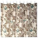 Floral Toile Print Shower Curtain