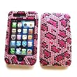 Apple iPhone 3G & 3GS Snap-on Protector Hard Case Rhinestone Cover "Bling Bling Pink Leopard" Design