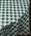 Blue Hill, Classic Green Tavern Check, Flannel Backed, Seamed 60" Round, Vinyl Tablecloth; "Made in the U.S.A"