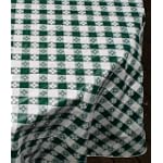Blue Hill, Classic Green Tavern Check, Flannel Backed, 60" Round, Vinyl Tablecloth; "Made in the U.S.A"