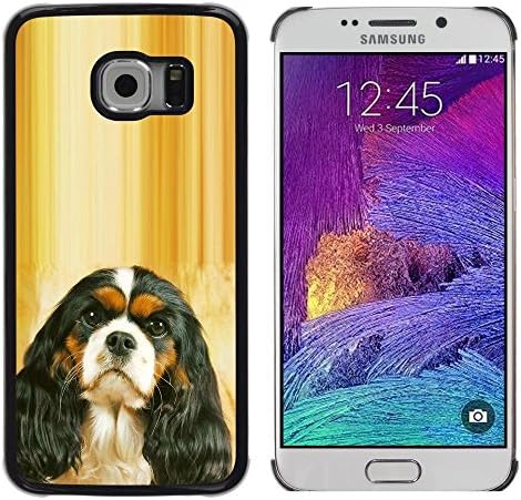 Be Good Phone Accessory // Hard Shell Protective Cover Case for Samsung Galaxy S6 EDGE SM-G925 // Cavalier King Charles Spaniel Puppy